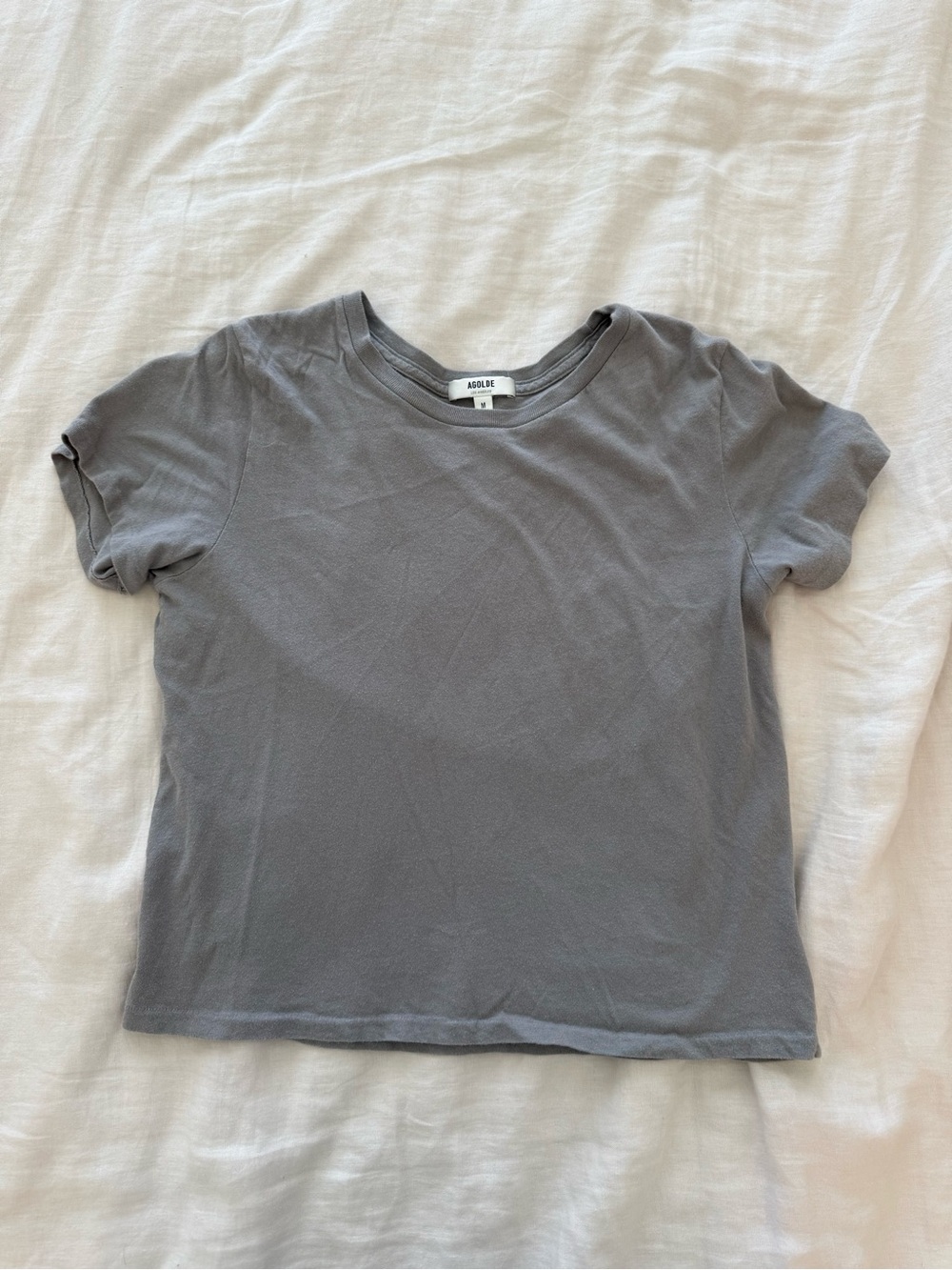 Agolde Gray Crewneck Tee